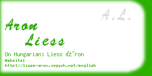 aron liess business card